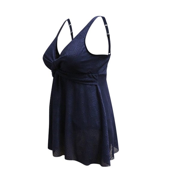 NWT Swim Solutions Flyaway Twist-Front Swimdress - Picture 4 of 6